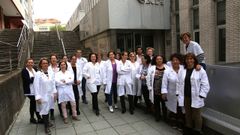Concentraci�n en el centro de salud de Coia contra la falta de pesonal