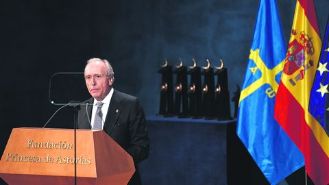 Luis Fern�ndez-Vega durante la ceremonia de la edici�n de 2018