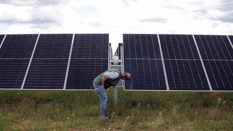 Parque solar en la provincia de Le�n