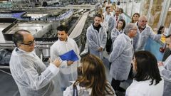 Los participantes en la cita pudieron visitar la planta embotelladora de Agua de Sousas