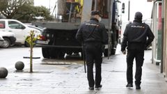 Agentes de la Polic�a Nacional, en Viveiro