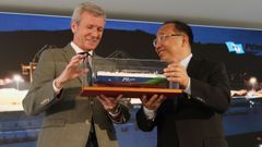 Rueda preside la recepci�n al primer buque de SAIC en el puerto exterior de Ferrol