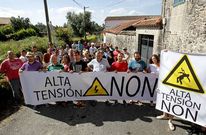 Los vecinos de Coira se movilizaron en contra del trazado de la l�nea el�ctrica. 