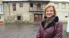 Aida Menndez, en una foto tomada en el barrio monfortino de As Cruces, escala del Camino de Invierno