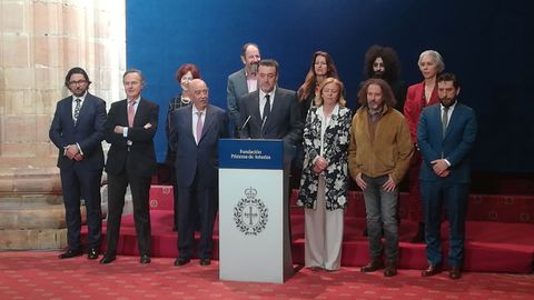 El jurado del Premio Princesa de Asturias de las Artes, durante la proclamaci�n del fallo
