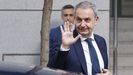 El expresidente del Gobierno Jos� Luis Rodr�guez Zapatero, a su llegada a la Audiencia Nacional para declarar como investigado.