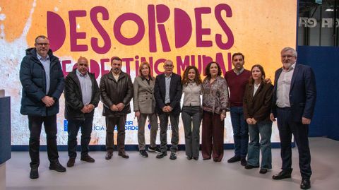 Integrantes de la Mancomunidade de Ordes, en la presentaci�n en Fitur de DesOrdes, geodestino mural