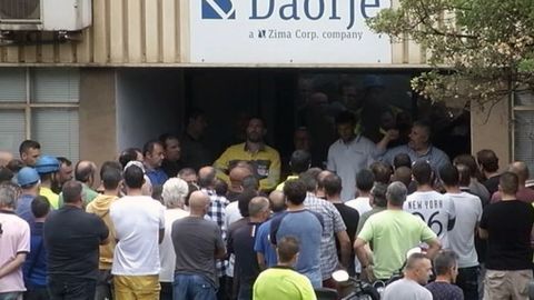 Imagen de archivo de una protesta de trabajadores en Daorje