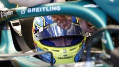 Fernando Alonso, en el Aston Martin durante la primera sesi�n de libres en Albert Park.