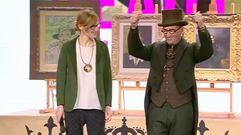 Paco Cao, junto a la directora de la Galleria Nazionale, en el �T� si que vales� italiano