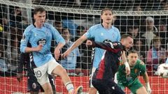 Swedberg, Starfelt y Radu, en un partido con el Celta de la presente temporada.