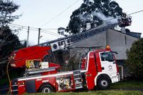 Efectivos de Viveiro en un incendio en Galdo. 