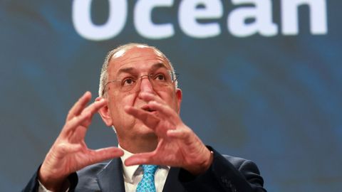 Costas Kadis, comisario de Pesca y Océanos, presentó el Pacto de los Océanos en Bruselas el 5 de mayo del 2025