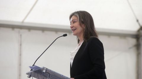 La actual gerente, Inmaculada Ramos, durante su discurso 