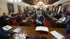 Investidura de Lara M�ndez como alcaldesa de Lugo, en el 2019.