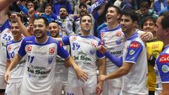 Pablo Picallo, con el n�mero 89, en una celebraci�n del Cisne