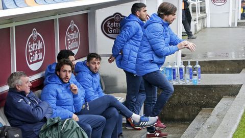 Luismi y Jes�s Ramo, en la etapa que compartieron como primer y segundo entrenador del Pontevedra CF, respectivamente