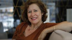 La novelista Berna Gonzlez Harbour en una visita a A Corua en el 2021.