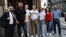 Javier Orbn, nuevo presidente de la UD Ourense, acompaado por su junta directiva: de derecha a izquierda, Alberto Rodrguez, Fernando Currs, Jos Antonio Quintana, Javier Orbn, Charo Lpez, Noelia Lpez  y Luis Portabales.