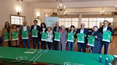 Un momento del acto de presentaci�n de la carrera solidaria, celebrado en el Ateneo Casino de Monforte