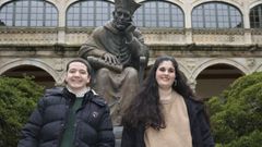 Gabriel Gevara, a la izquierda, y Laura Souto, son dos de los estudiantes de la USC que no han dudado en decir s� al voluntariado