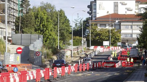 La calle Irmandade Doadores de Sangue, en una imagen tomada este viernes