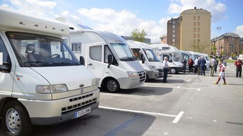 El rea de autocaravanas de Oviedo.El rea de autocaravanas de Oviedo