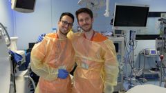 Por la izquierda, Miguel Ram�rez y Daniel �lvarez