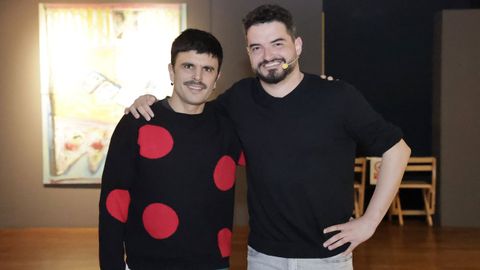 Rodrigo Cuevas (izquierda) y Nuno Pico, este martes en la Fundaci�n Seoane