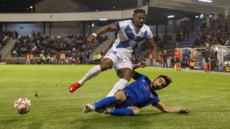 Adama Traor� en el Auriense-Deportivo
