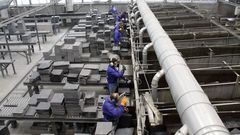 Una nave de elaborai�n de pizarra en Casaio