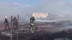 Bombardeo en un campo de refugiados de Siria