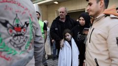 Una familia libanesa herida en Beirut.