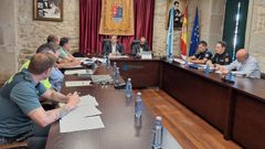 Imagen de la junta de seguridad, celebrada en el sal�n de plenos de la casa consistorial.
