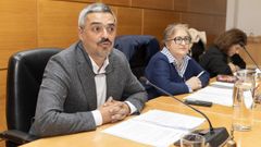 El alcalde Daniel P�rez, en un pleno del Concello de Carballo