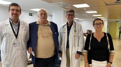 Flix Rubial, gerente del rea sanitaria de Ourense; Emilio Gonzlez, ponente; Santiago Cebrin, jefe de Pediatra en el CHUO y Carmen Lpez, directora de la  Federacin Gallega de Enfermedades Raras (Fegerec), Carmen Lpez