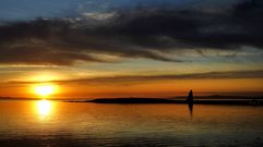 Puesta de sol en Cambados. 