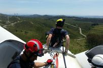 Otra pr�ctica de rescate tuvo lugar en parques e�licos do Xistral.
