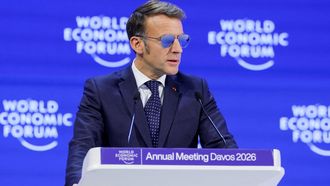 Macron, durante su comparecencia en Davos
