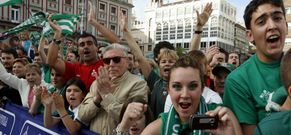 La afici�n estuvo siempre al lado del equipo. 