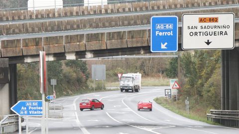 Vista de la carretera AC-862 en San Sadurnio, en una imagen de archivo