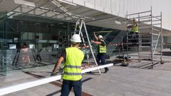 Obras de reparaci�n de la Cidade da Xustiza tres a�os despu�s de su inauguraci�n