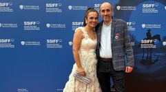 Esperanza Mara con el actor principal deSan Simn, Flako Estvez