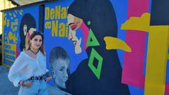 Patricia Fern�ndez es La Pintiparada, la artista que firma el mural sobre lactancia materna que hay en O Barco de Valdeorras.
