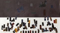 �S/T� (2017), collage e pintura ao aceite sobre papel realizado polo artista vigu�s Kiko P�rez.