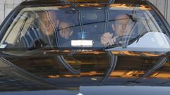 Sarkozy, a su llegada a los juzgados. 