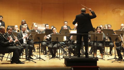 Una concierto de la Banda Municipal en el Teatro Principal, donde tendr� lugar el concierto del Ateneo Barroco