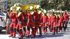 Entierro del bombero Jorge Corbacho en Vigo