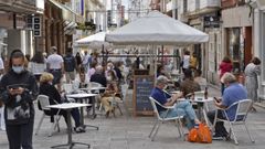 Terrazas de hostelera en el centro de la ciudad