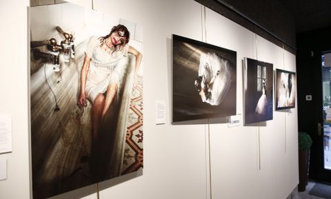 La exposici�n est� en la sala Coroto?s, un nuevo espacio expositivo en la r�a da Paz. 